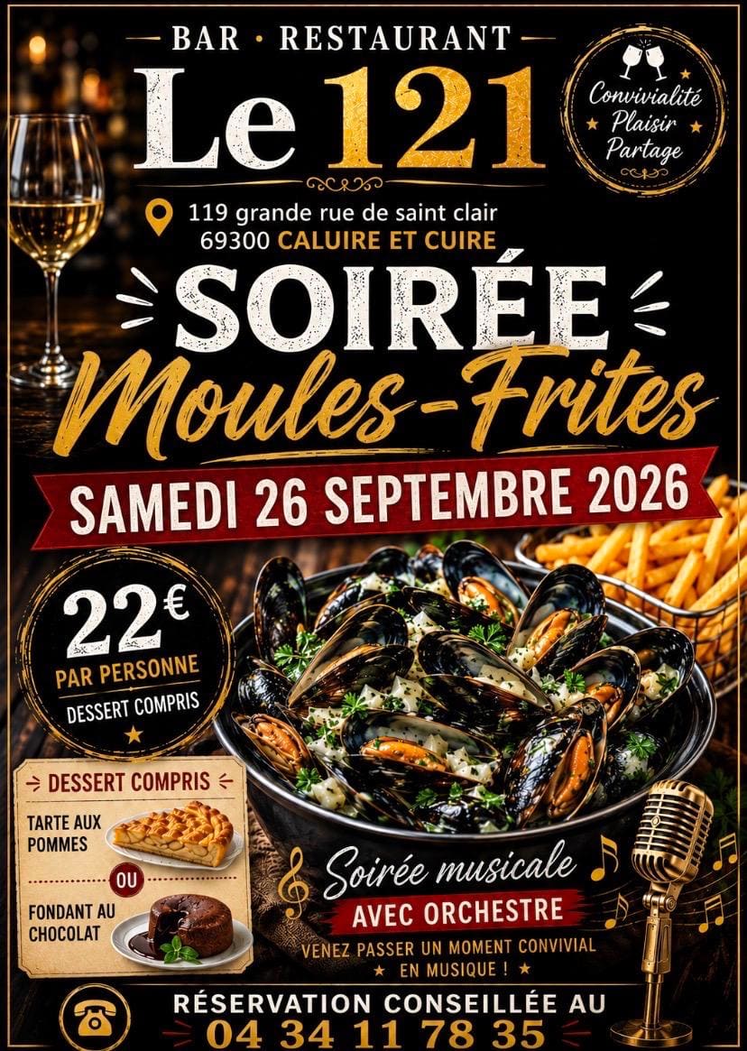 Affiche — Soirée Moules-Frites du samedi 26 septembre 2026